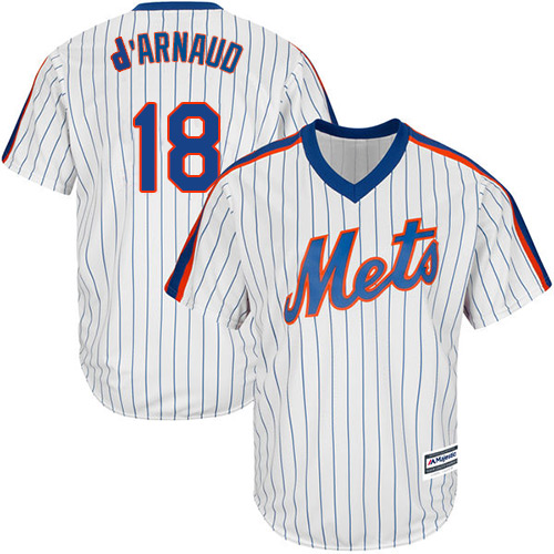 Mets #18 Travis d'Arnaud White(Blue Strip) Alternate Cool Base Stitched Youth MLB Jersey